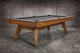 Luxury 3/4 angle of the Doc & Holliday Scholar Pool Table | Heritage Maple hardwood construction with mid-century modern legs and premium slate bed | Photographed in a Restoration Hardware inspired setting for modern luxury homes | Made in the USA Luxury 3/4 angle of the Doc & Holliday Scholar Pool Table | Heritage Maple hardwood construction with mid-century modern legs and premium slate bed | Photographed in a Restoration Hardware inspired setting for modern luxury homes | Made in the USA